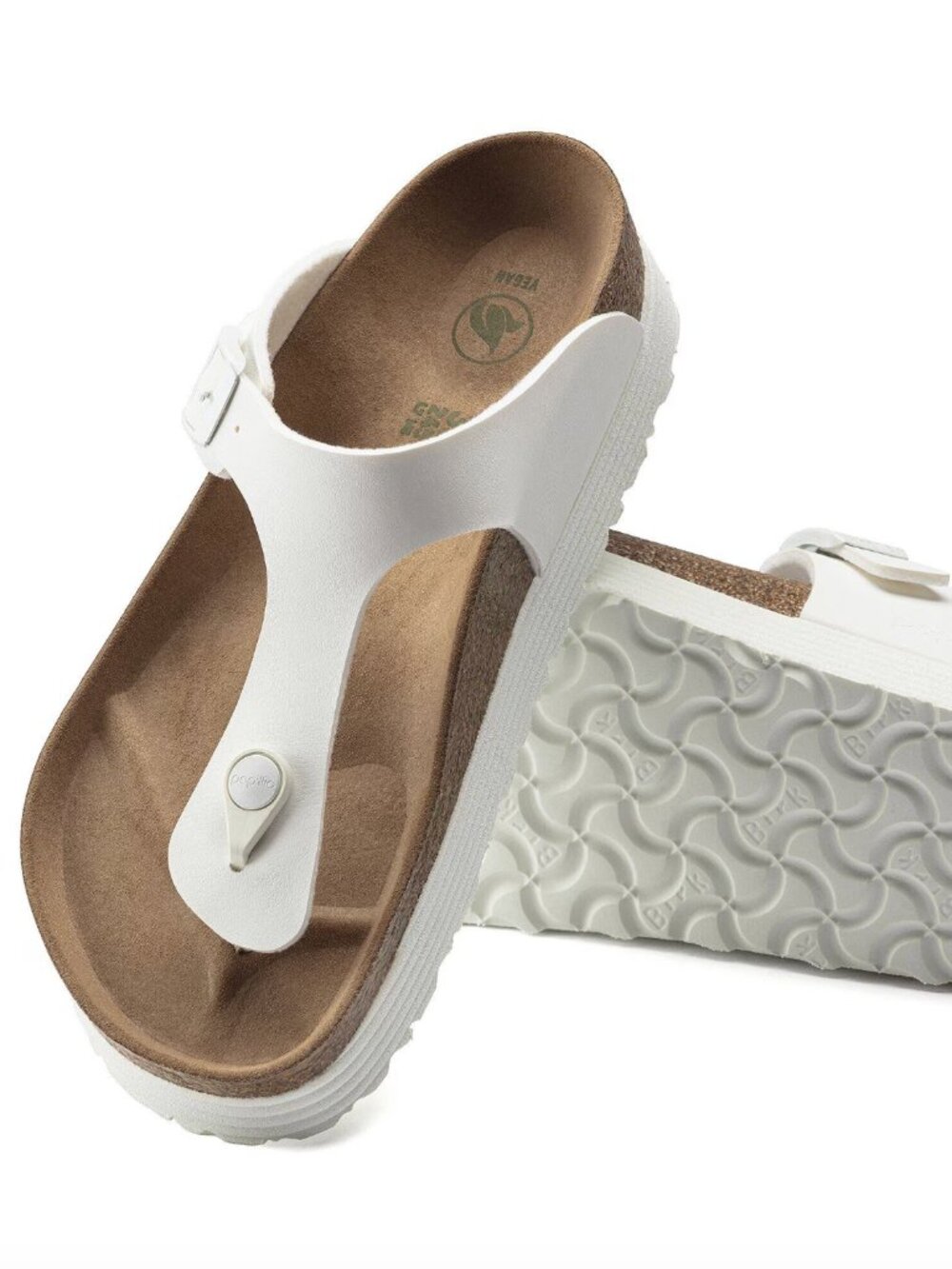 Birkenstock Gizeh Platform Vegan Sandals – White – Size EU 38 (US 7–7.5)